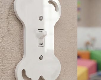 Bone Light Switch Plate Cover – Acrylic Room Decor Wall Plate