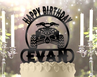 ATV with Name Personalized Birthday Cake Topper