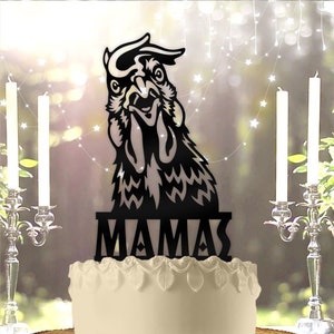 Pet Chicken - Personalized Name - Animal Themed - Custom Birthday Cake Topper