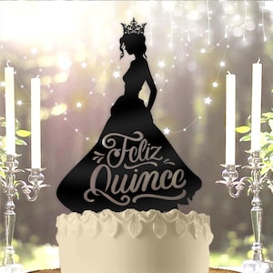 Feliz Quinceanera Quince Birthday Cake Topper for Girls