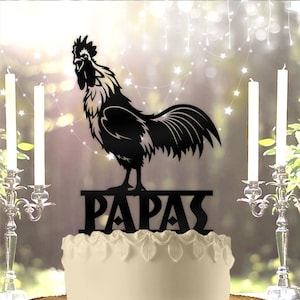 Pet Rooster Personalized Birthday   Cake Topper