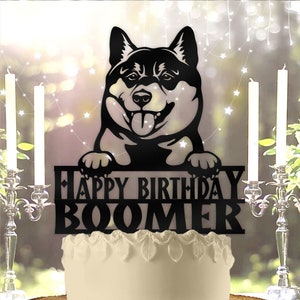 Shiba Inus Hund Haustier personalisierte Geburtstagstorte Topper