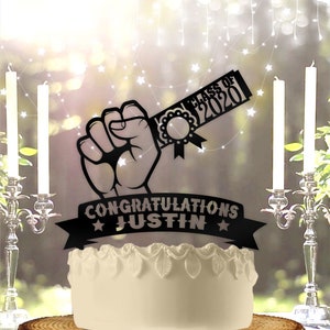 Graduation Congratulations with Name Year Personalized Graduation Cake Topper