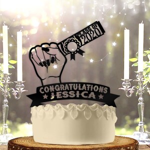 Graduation Class Year Congratulations with Name Personalized Graduation Cake Topper