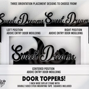 Sweet Dreams Moon & Star Acrylic Door Topper - Custom Sign