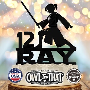 Jedi Training Star Wars Padawan - Personalized Name & Age - Movie Theme - Custom Birthday Cake Topper