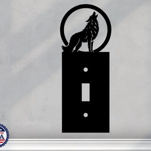 Placca di copertura per interruttore della luce in acrilico Wolf - Dimensioni standard