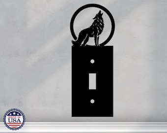 Wolf Howl Light Switch Plate Cover: Modern Fun Wildlife Home Decorating Ideas