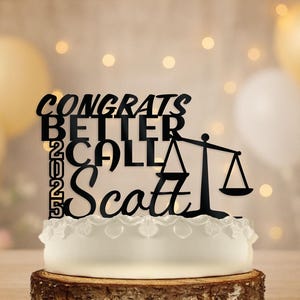 Lawyer Graduation Cake Topper: Law School Grad Party Decor