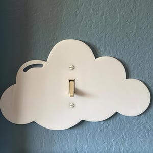 Cloud Light Switch Cover: Acrylic Nursery Decor Plate