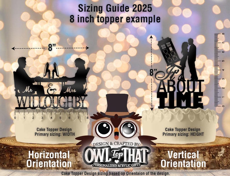 a cake topper with an owl on it