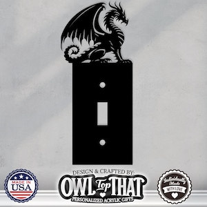 Dragon Light Switch Plate Cover: Acrylic Wall Decor