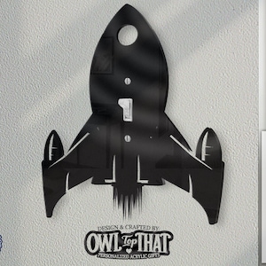 Rocket Ship Wandschalterplatten Abdeckung: Acryl Oversized Dekor