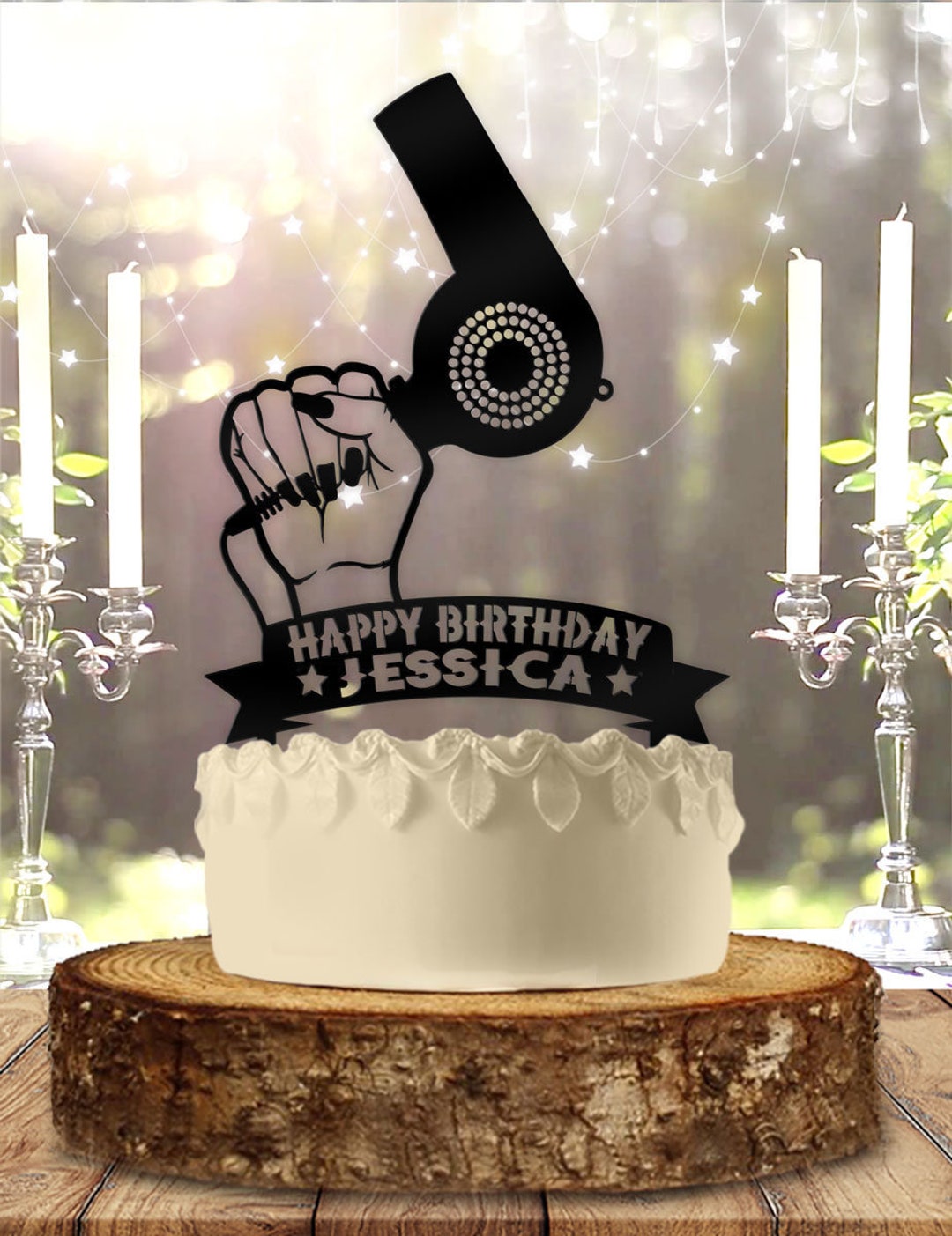 Hairdresser Stylist Cosmetologist Blow Dryer With Name