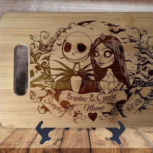 Halloween Meets Christmas Personalized Custom Cutting Board Anniversary Kitchen Housewarming Wedding Gift Sign