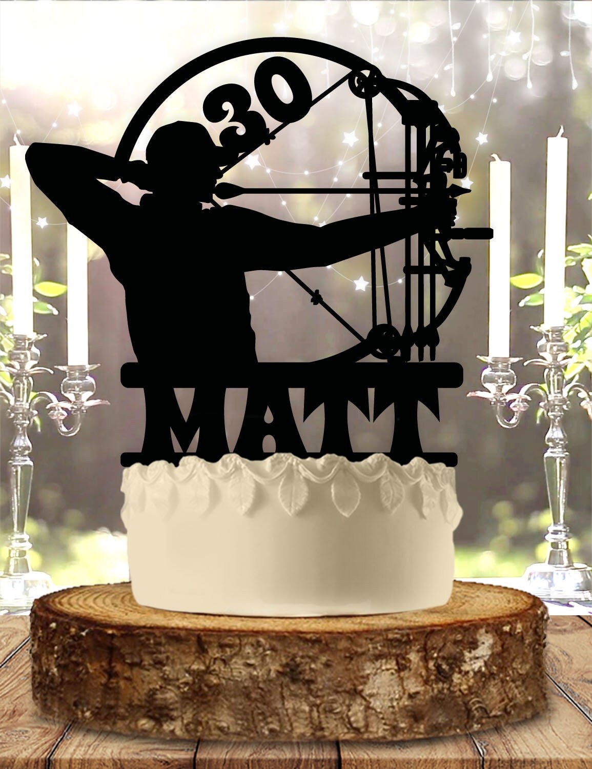 Fishing Cake Topper/ Fisherman's Birthday Cake Topper/ Fishing