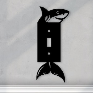 Couvercle de plaque d&#39;interrupteur en acrylique Shark : fabriqué aux États-Unis