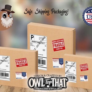 three packages of owl for that are on a table
