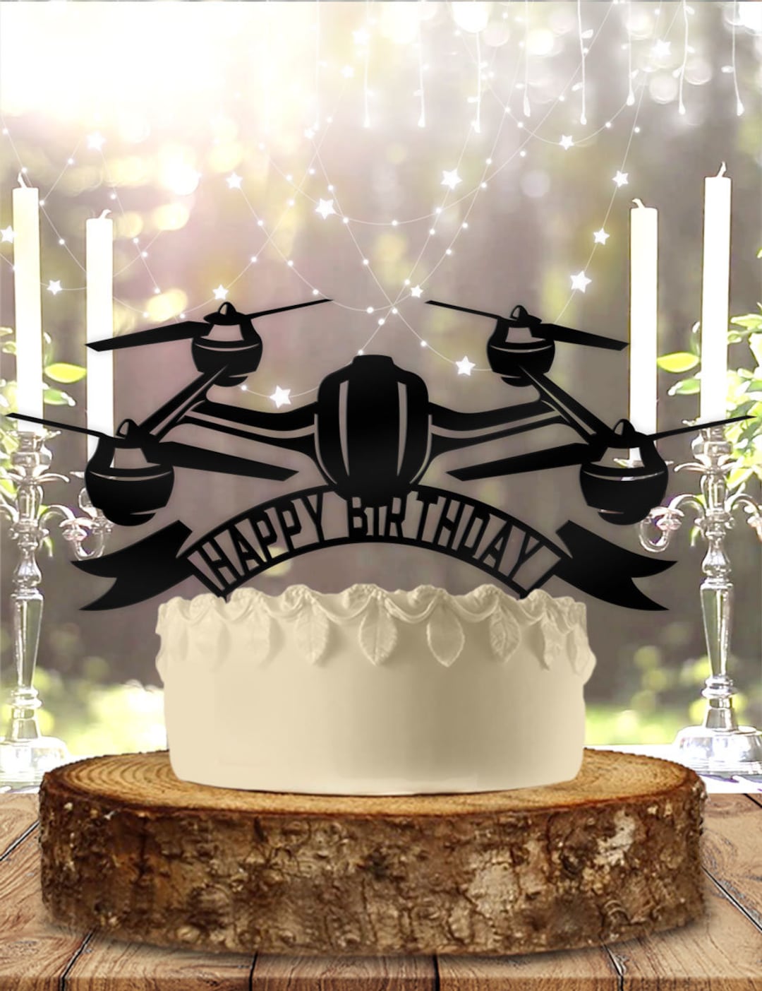 Drone Happy Birthday Drone Birthday Cake Topper Etsy France