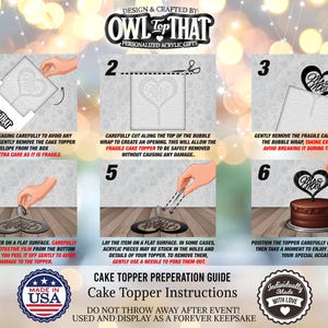 instructions for how to make a cake topper