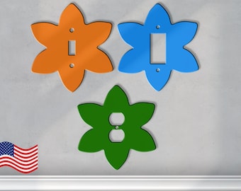 Flower Acrylic Light Switch Plate Cover: Modern Home Decor