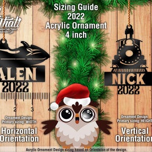 a christmas ornament with an owl wearing a santa hat