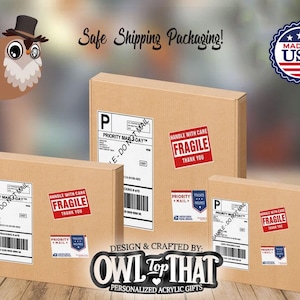three packages of owl for that are on a table