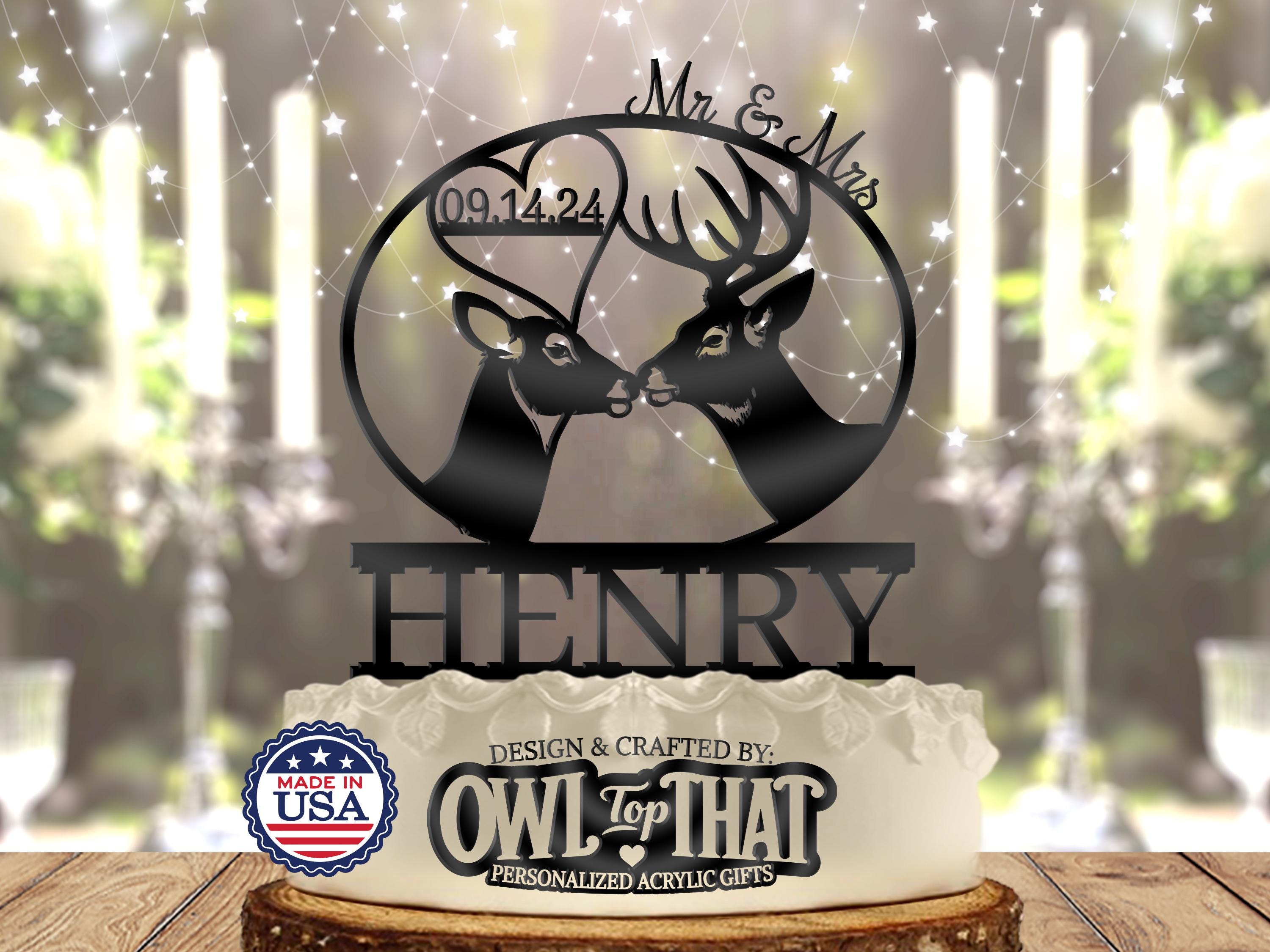 Buck and doe cake - Etsy México, image size:3000x2250