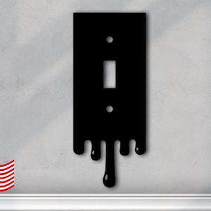 Trendy Melting Light Switch Plate Cover for Standard Size Toggle, Rocker, Duplex Double Outlet, and Blank Wall Plates