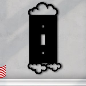Trendy Clouds Light Switch Plate Cover for Standard Size Toggle, Rocker, Duplex Double Outlet, and Blank Wall Plates