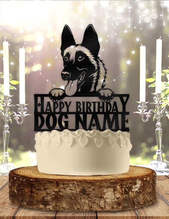 Malinois Dog Pet Personalized Birthday Cake Topper Etsy Malinois Dog Pet Personalized Birthday Cake Topper Etsy