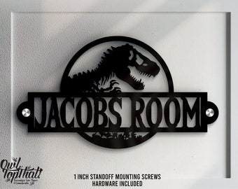 Dinosaur Room Sign: Personalized Acrylic Kids Decor