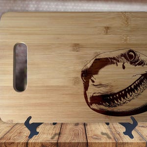 Shark Peeking Funny Cutting Board