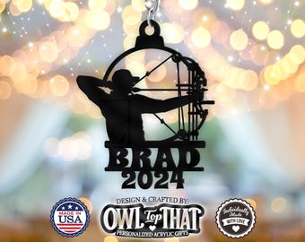Personalized Archer Ornament: Custom Name Acrylic Gift Tag