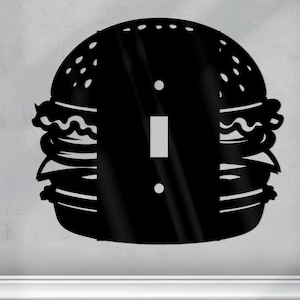 Hamburger Light Switch Cover: Acrylic Kitchen Decor
