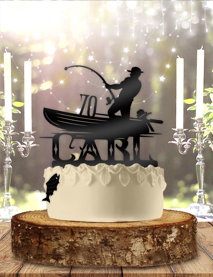 Gone Fishing Cake Topper 