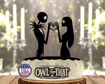 Halloween Meets Christmas - Making Heart - Halloween Themed - Cake Topper