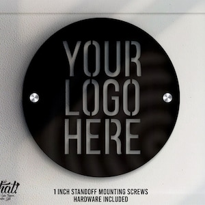Custom Logo Personalized Room Door Wall Sign Custom Name Floating Acrylic Signage Decor with 1 inch Standoff Mounting Screws