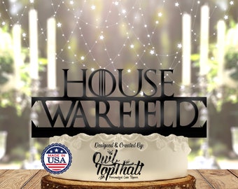 House Last Name Personalized Wedding Cake Topper