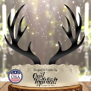Deer Antlers Dual Cake Topper