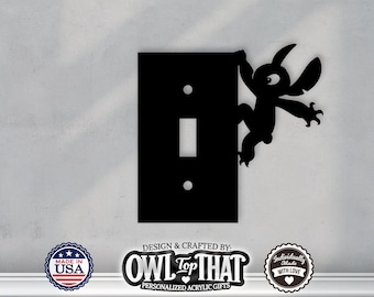 Alien Acrylic Light Switch Outlet Cover – USA Made, Room Decor