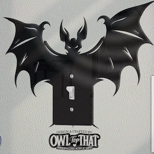 Bat Wall Switch Plate: Gothic Halloween Decor