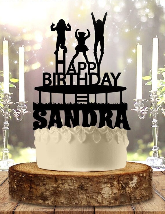 Trampoline With Name Birthday Cake Topper Etsy Trampoline With Name Birthday Cake Topper Etsy
