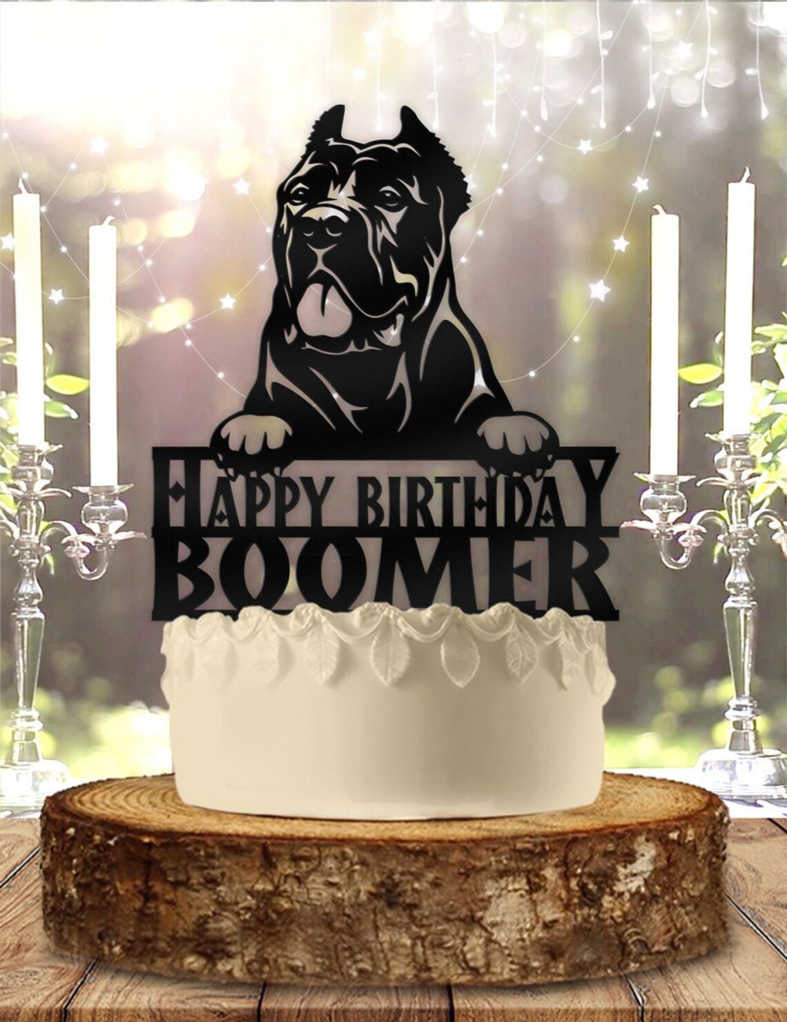 Cane Corso Dog Pet Personalized Birthday Cake Topper Etsy UK
