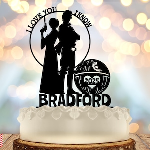 Personalized Princess & Scoundrel Wedding Cake Topper: Fantasy Theme