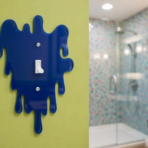 Cubierta de interruptor de luz con goteo: decoración moderna para el hogar, tendencia