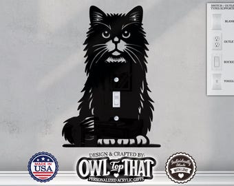 Cat Light Switch Cover: Oversized Acrylic Decorative Plate