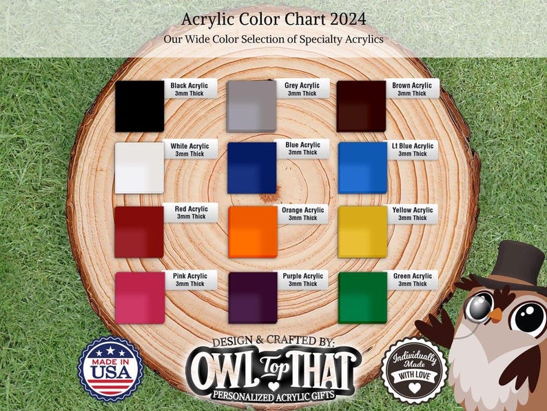 an owl with a top hat and a rainbow of colors