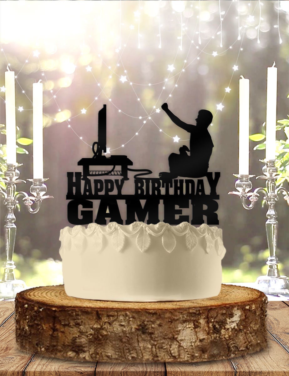 Jeu Video Gamer Joyeux Anniversaire Personnalise Avec Nom Etsy Canada