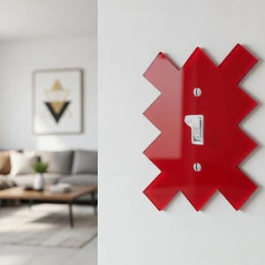 ZigZag Light Switch Plate Cover - Trendy - Modern Unique Decor